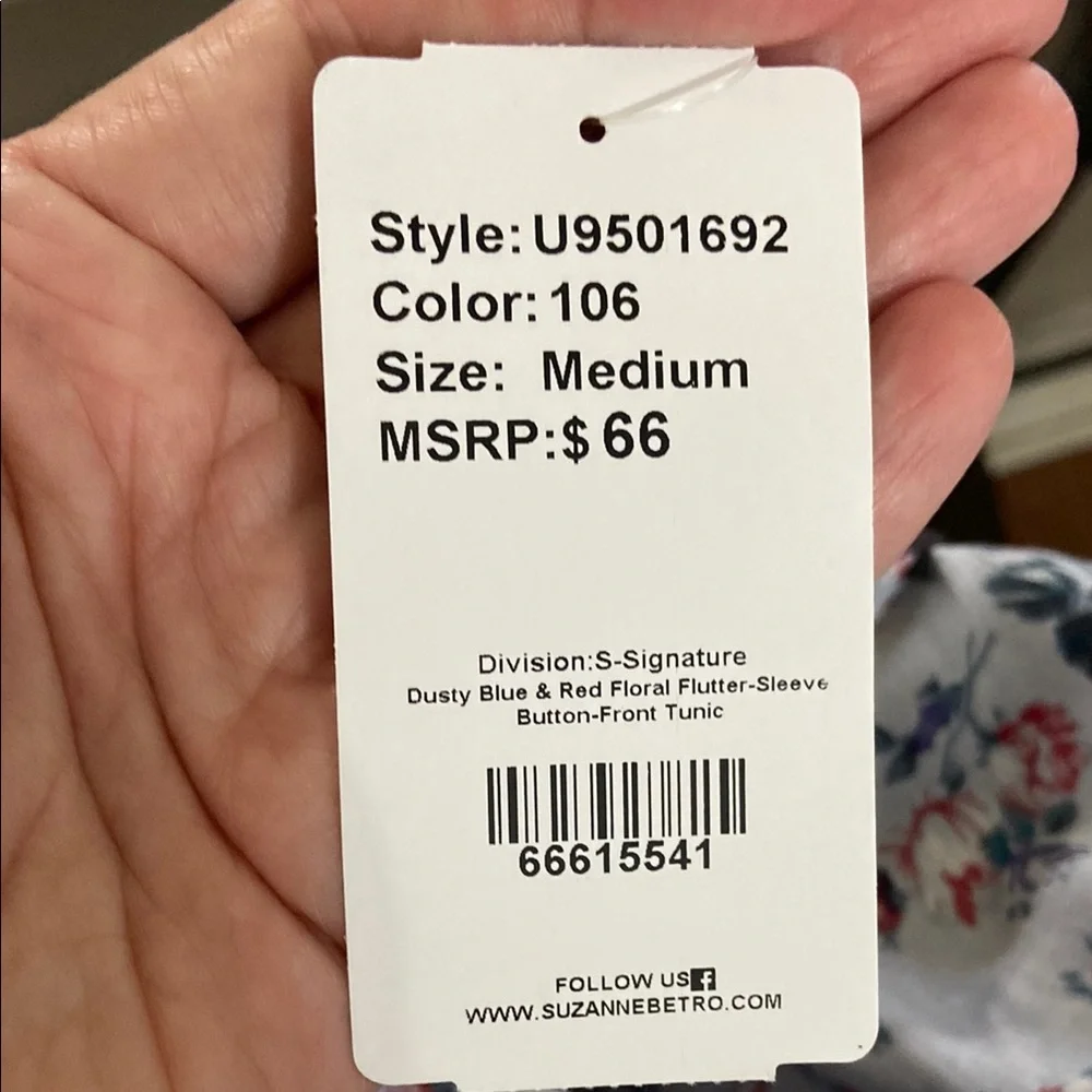 Suzanne Betro Blue Ruffled Cap Sleeve Blouse - Picture 8 of 8